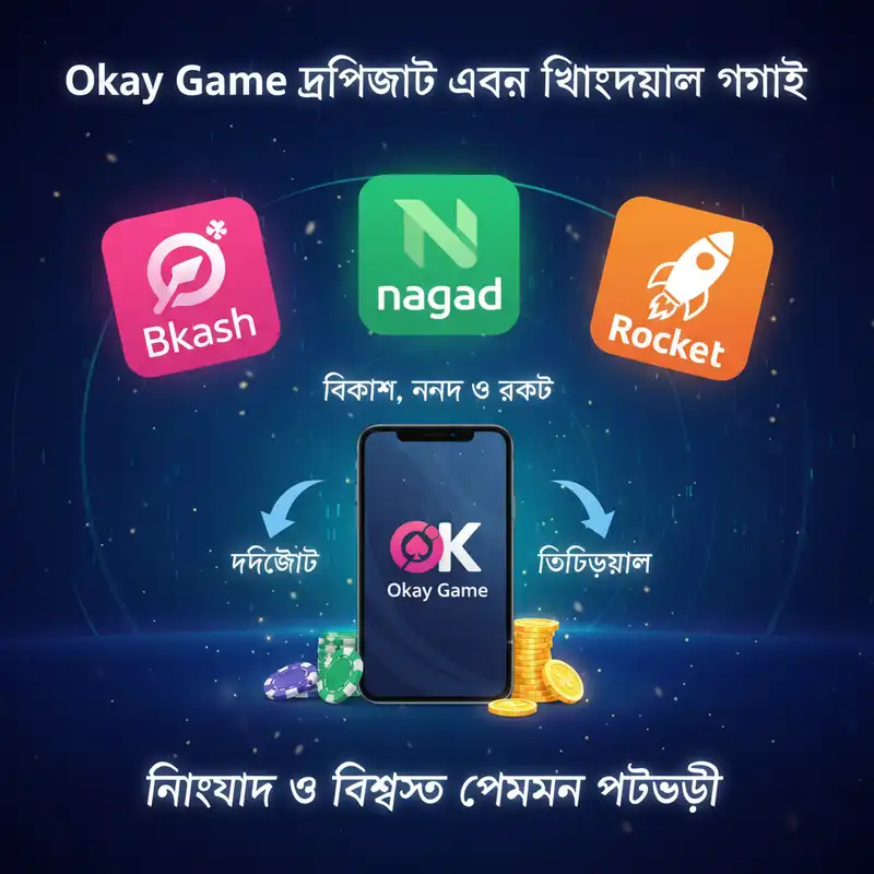 Okay Game পেমেন্ট পদ্ধতি বিকাশ নগদ রকেট